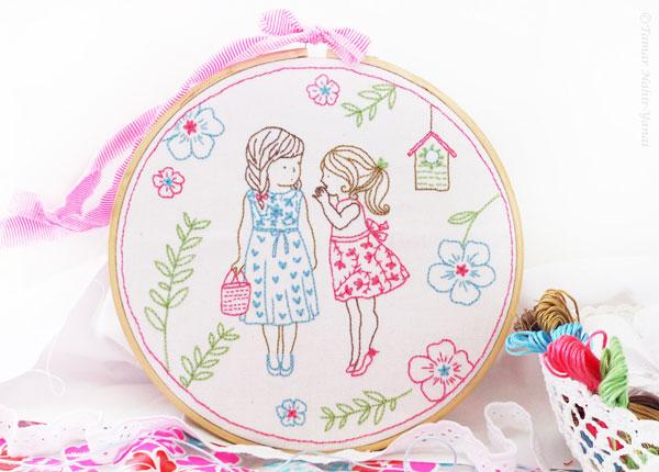 Two Girls and a Secret Hand Embroidery Kit