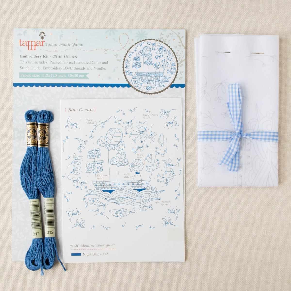 Blue Ocean Hand Embroidery Kit