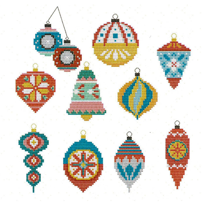 Christmas Ornaments Cross Stitch Pattern