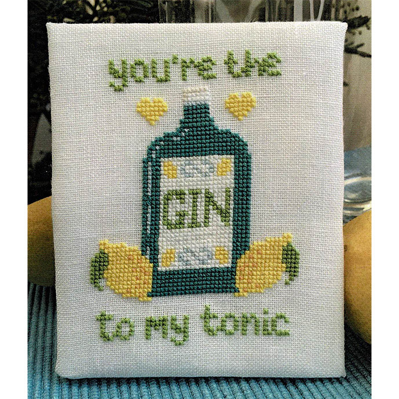 Gin & Tonic Cross Stitch Pattern - Stitched Modern
