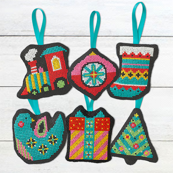 Retro Ornaments Cross Stitch Pattern
