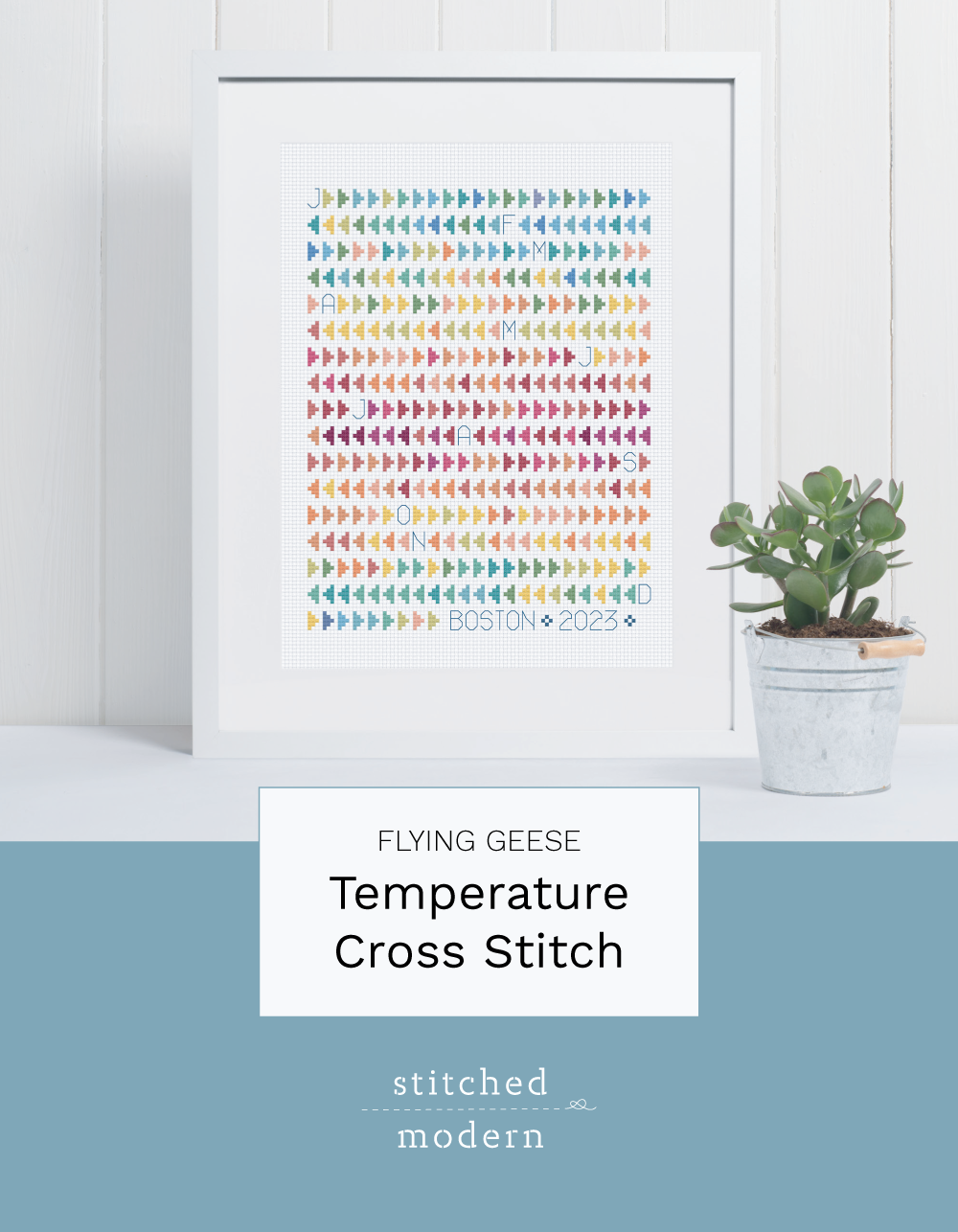 Flying Geese Temperature Cross Stitch Pattern