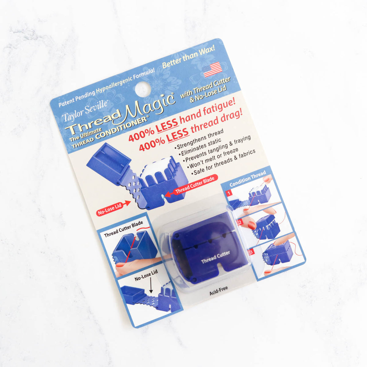 Thread Magic Conditioner with Built-in Thread Cutter - Stitched Modern