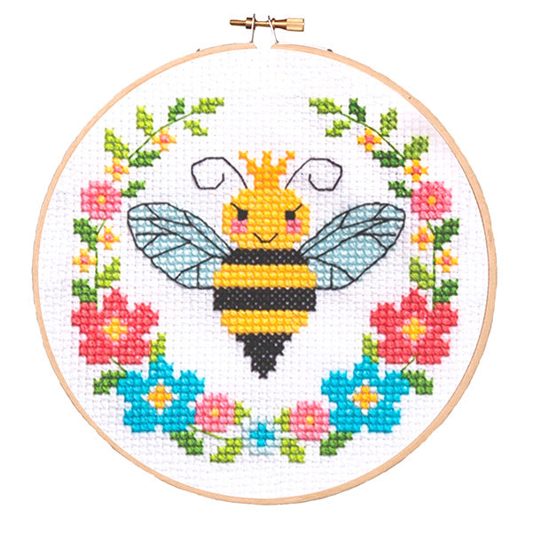 Bees and Honey Cross Stitch Pattern