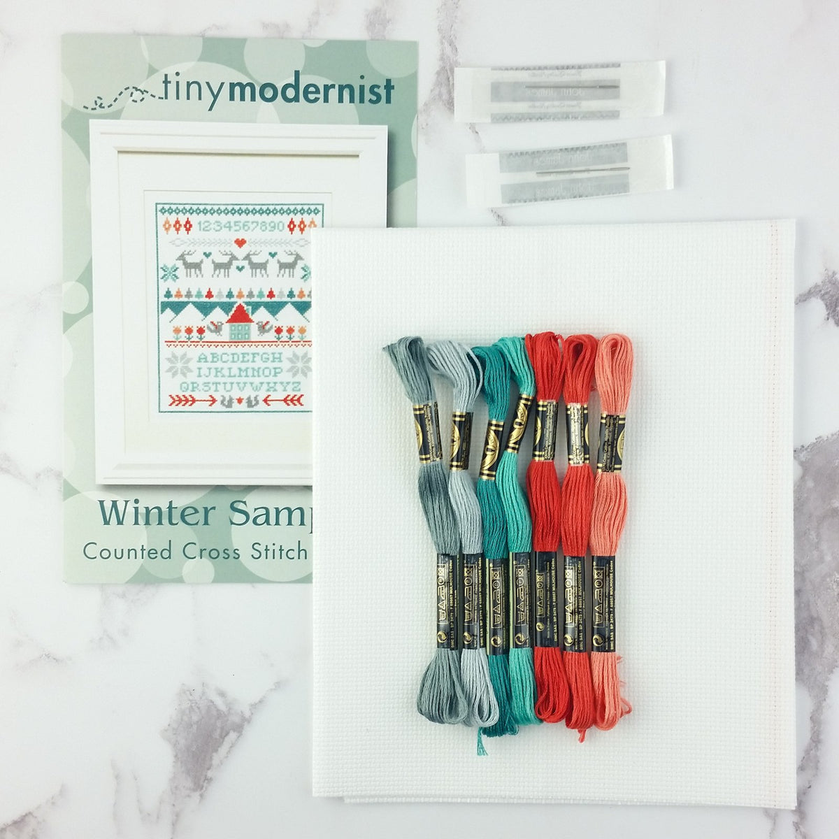 Winter Sampler Cross Stitch Pattern