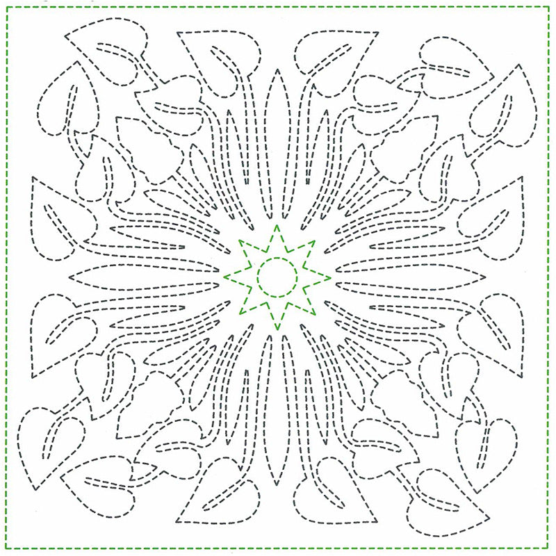 Sashiko World Embroidery Kit - Hawaii Anthurium