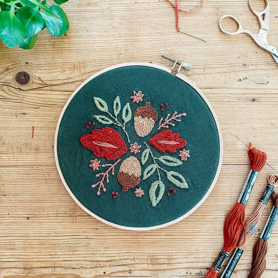 Fall Floral Hand Embroidery Kit